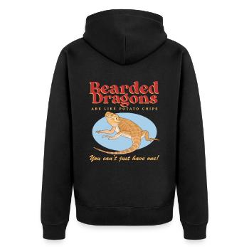 Dragon barbu Reptiles Dragons barbus Cadeau - Veste à capuche bio Premium Unisexe - noir - Dos - Nico (187cm)