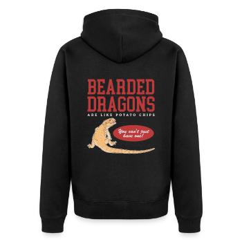 Reptiles dragons barbus | Cadeau dragon barbu - Veste à capuche bio Premium Unisexe - noir - Dos - Nico (187cm)