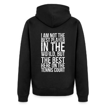 Je ne suis pas le meilleur joueur du monde, mais le - Veste à capuche bio Premium Unisexe - noir - Dos - Nico (187cm)