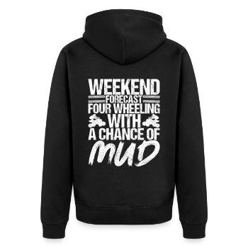 Quad Bike Quadfahrer - Unisex Premium Bio Zip Hoodie - Schwarz - Hinten - Nico (187cm)
