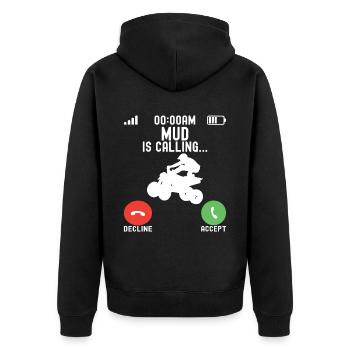 Quad Bike Quadfahrer - Unisex Premium Bio Zip Hoodie - Schwarz - Hinten - Nico (187cm)