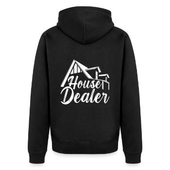 Marqueur immobilier Markler Immobilien - Veste à capuche bio Premium Unisexe - noir - Dos - Nico (187cm)