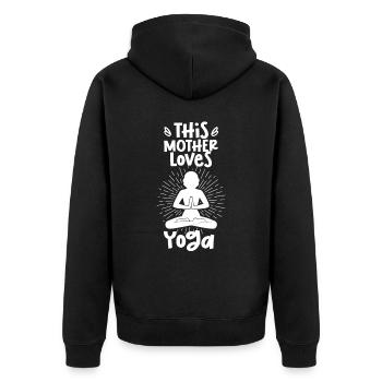 Cette mère aime le yoga maman maman passe-temps - Veste à capuche bio Premium Unisexe - noir - Dos - Nico (187cm)