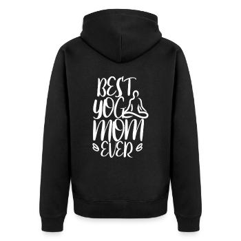 Meilleure mère de yoga de tous les temps MamanMy Mama Hobby - Veste à capuche bio Premium Unisexe - noir - Dos - Nico (187cm)