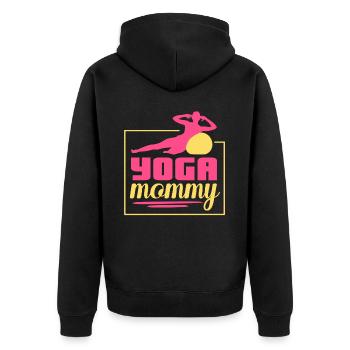 Yoga Mami Hobby Mère Maman - Veste à capuche bio Premium Unisexe - noir - Dos - Nico (187cm)