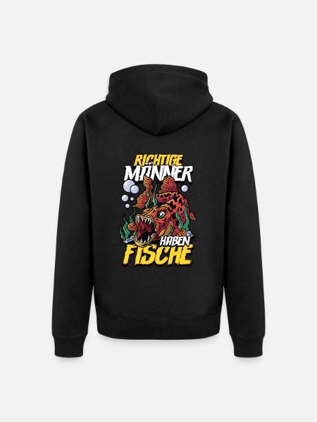 Aquarianer - Unisex Premium Bio Zip Hoodie - Schwarz