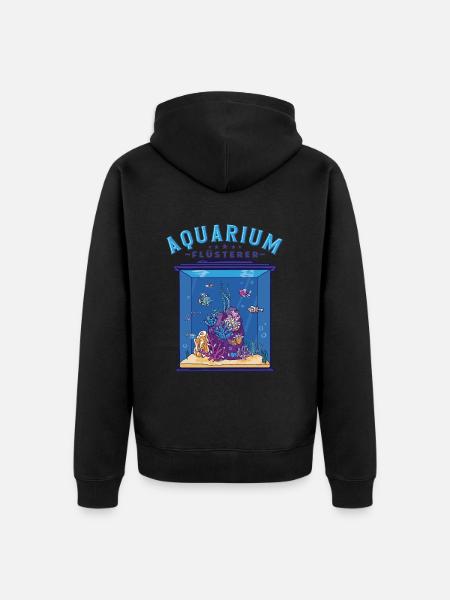 Aquarium Flüsterer Aquarianer - Unisex Premium Bio Zip Hoodie - Schwarz