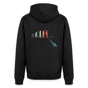 Évolution de la plongée - Veste à capuche bio Premium Unisexe - noir - Dos - Nico (187cm)