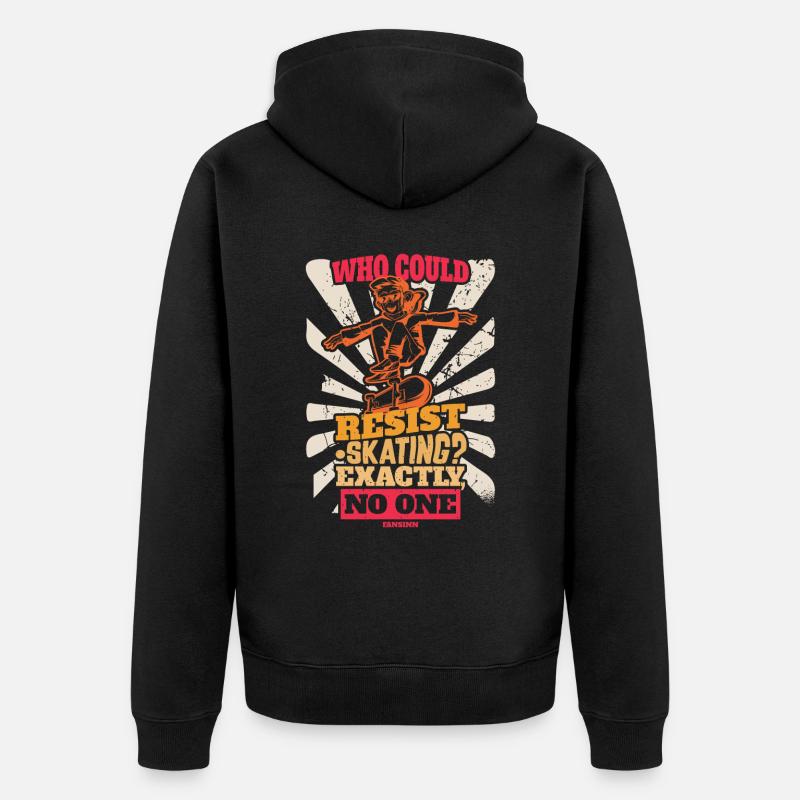 design de skateboard cool - Veste à capuche bio Premium Unisexe - noir
