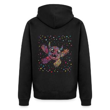 Confetti Monster Costume Replacement Fastelovend Carnival - Unisex Premium Organic Zip Hoodie - black - Back - Nico (187cm)