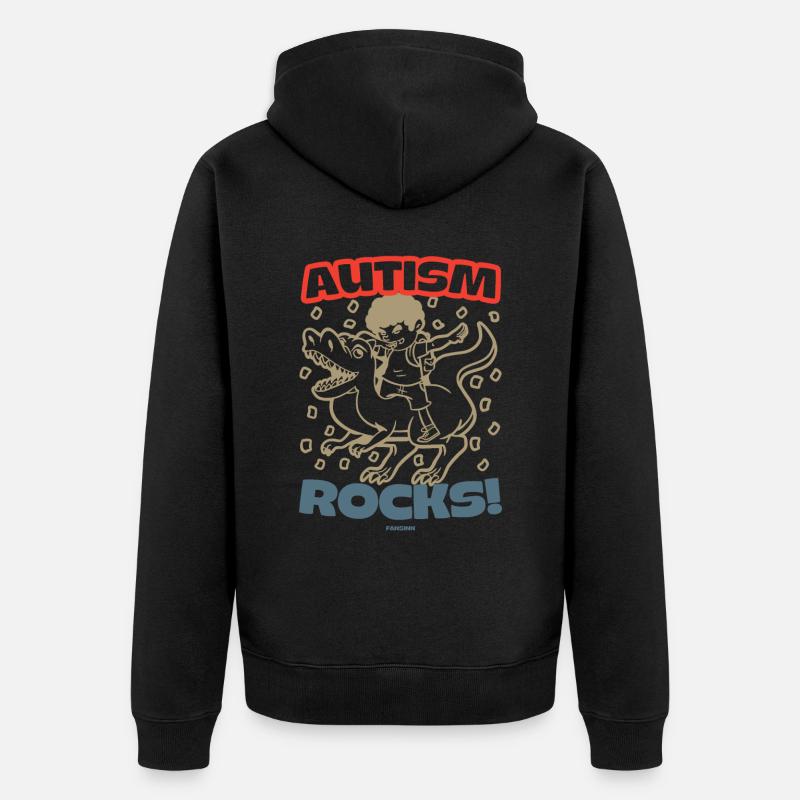Les roches de l’autisme - Veste à capuche bio Premium Unisexe - noir