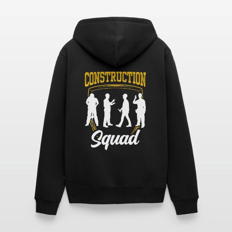 Équipe de construction Travail d’équipe Chantier de construction Ouvrier de construction Équipe de construction Veste à capuche bio Premium Unisexe