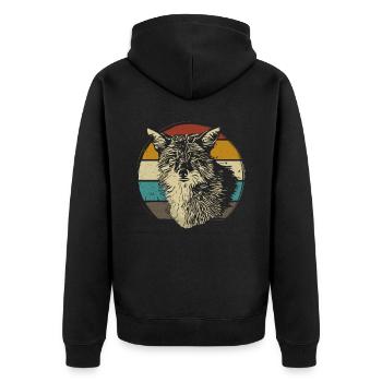 Coyote Coyote Animal Animal Sauvage - Veste à capuche bio Premium Unisexe - noir - Dos - Nico (187cm)
