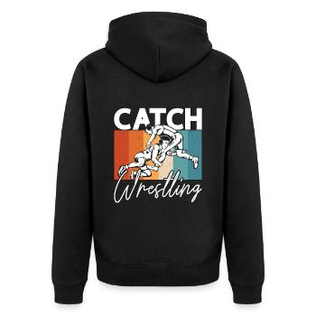 Catch Wrestling Wrestler Sport Retro Grappling - Veste à capuche bio Premium Unisexe - noir - Dos - Nico (187cm)