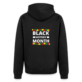 Histoire des Noirs - Veste à capuche bio Premium Unisexe - noir - Dos - Nico (187cm)