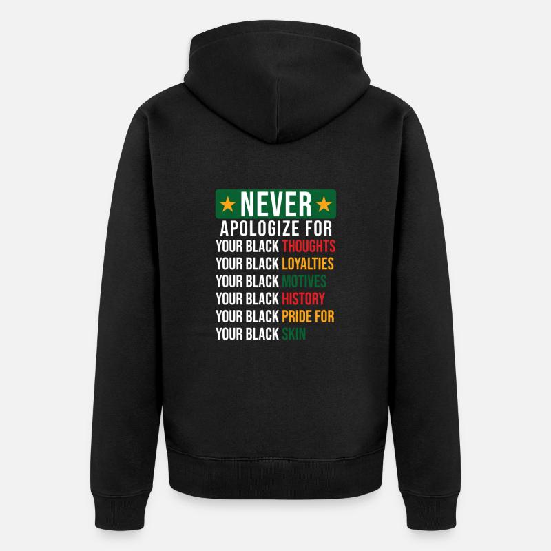 Black History - Unisex Premium Bio Zip Hoodie - Schwarz