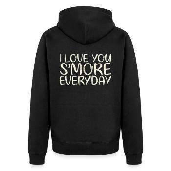 I Love You More Everyday Marriage Design For - Unisex Premium Organic Zip Hoodie - black - Back - Nico (187cm)