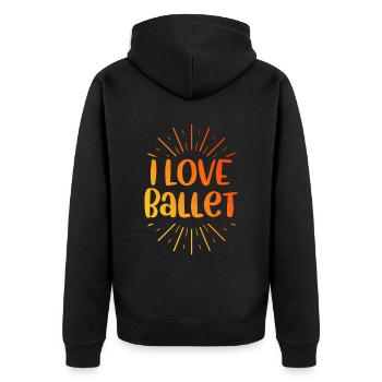 J’adore le ballet - Veste à capuche bio Premium Unisexe - noir - Dos - Nico (187cm)