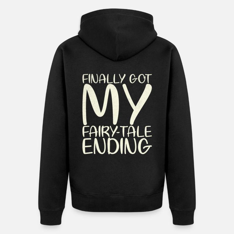 Endlich Mein Märchen-ende-ehe-design - Unisex Premium Bio Zip Hoodie - Schwarz