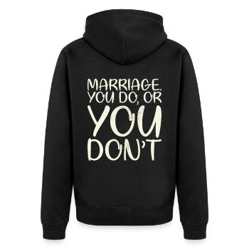 Mariage pour lequel vous faites ou vous ne faites pas de mariage - Veste à capuche bio Premium Unisexe - noir - Dos - Nico (187cm)