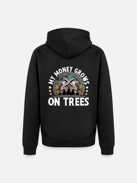 Lumberjack - Unisex Premium Organic Zip Hoodie - black