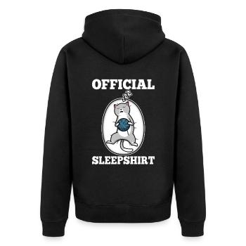 Chemise de sommeil officielle chat - Veste à capuche bio Premium Unisexe - noir - Dos - Nico (187cm)