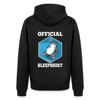 Chemise de sommeil officielle chat - Veste à capuche bio Premium Unisexe - noir - Dos - Nico (187cm)