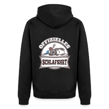 Offizielles schlafshirt Koala - Unisex Premium Bio Zip Hoodie - Schwarz - Hinten - Nico (187cm)