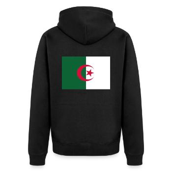 Drapeau officiel de l’Algérie Fierté du pays algérien - Veste à capuche bio Premium Unisexe - noir - Dos - Nico (187cm)