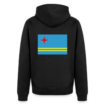 Drapeau officiel Aruba Aruba Country Pride - Veste à capuche bio Premium Unisexe - noir - Dos - Nico (187cm)