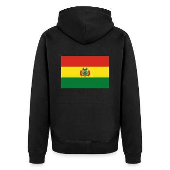 Drapeau officiel de la Bolivie Fierté du pays bolivien - Veste à capuche bio Premium Unisexe - noir - Dos - Nico (187cm)