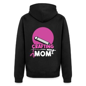 Artisanat Maman Artisanat Mère Amateur - Veste à capuche bio Premium Unisexe - noir - Dos - Nico (187cm)
