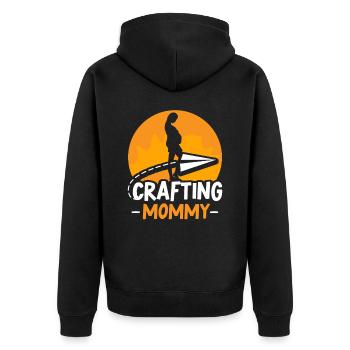 Artisanat Maman Amateur Mère Artisanat - Veste à capuche bio Premium Unisexe - noir - Dos - Nico (187cm)