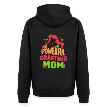 Tolle Basteln Mama Bastler Bastel Mutter - Unisex Premium Bio Zip Hoodie - Schwarz - Hinten - Nico (187cm)