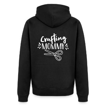 Artisanat Maman Mère Artisanat Amateur - Veste à capuche bio Premium Unisexe - noir - Dos - Nico (187cm)