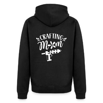 Artisanat Maman Mère Artisanat Amateur - Veste à capuche bio Premium Unisexe - noir - Dos - Nico (187cm)