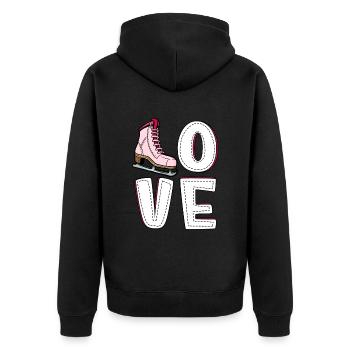 Patinage - Veste à capuche bio Premium Unisexe - noir - Dos - Nico (187cm)