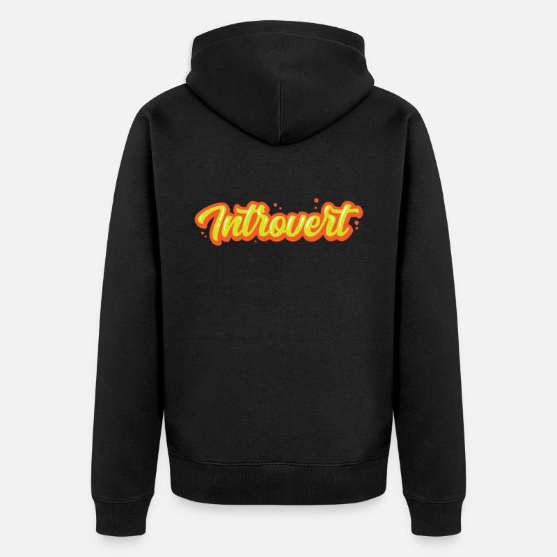 Sarcasme introverti timide introverti - Veste à capuche bio Premium Unisexe - noir