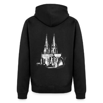 Cathédrale de Cologne Cologne Kölle Carnaval de Cologne Skyline - Veste à capuche bio Premium Unisexe - noir - Dos - Nico (187cm)