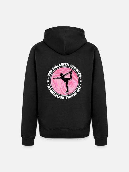 Eislaufen - Unisex Premium Bio Zip Hoodie - Schwarz