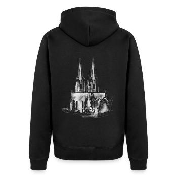 Cologne Cathedral Cologne Kölsch Carnival Carnival - Unisex Premium Organic Zip Hoodie - black - Back - Nico (187cm)