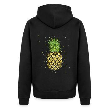 Pineapple Costume Replacement Carnival Carnival Confetti - Unisex Premium Organic Zip Hoodie - black - Back - Nico (187cm)