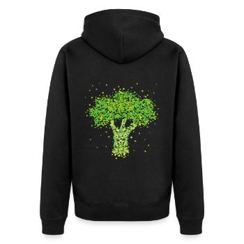 Broccoli Costume Replacement Carnival Carnival Gift - Unisex Premium Organic Zip Hoodie - black - Back - Nico (187cm)