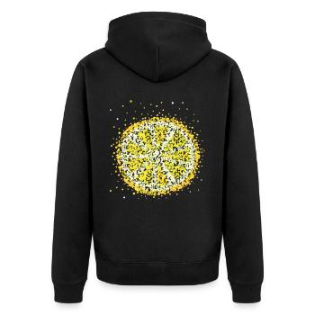 Lemon Costume Replacement Carnival Carnival Gift - Unisex Premium Organic Zip Hoodie - black - Back - Nico (187cm)