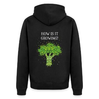Broccoli Costume Replacement Carnival Carnival Gift - Unisex Premium Organic Zip Hoodie - black - Back - Nico (187cm)