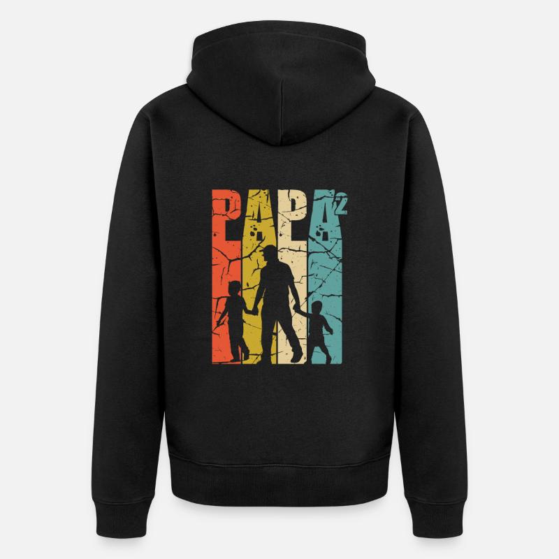 Papa high 2 - Veste à capuche bio Premium Unisexe - noir