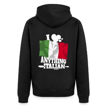Italie - Veste à capuche bio Premium Unisexe - noir - Dos - Nico (187cm)