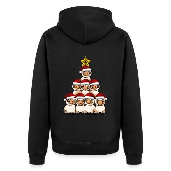 Arbre de Noël Lama - Veste à capuche bio Premium Unisexe - noir - Dos - Nico (187cm)