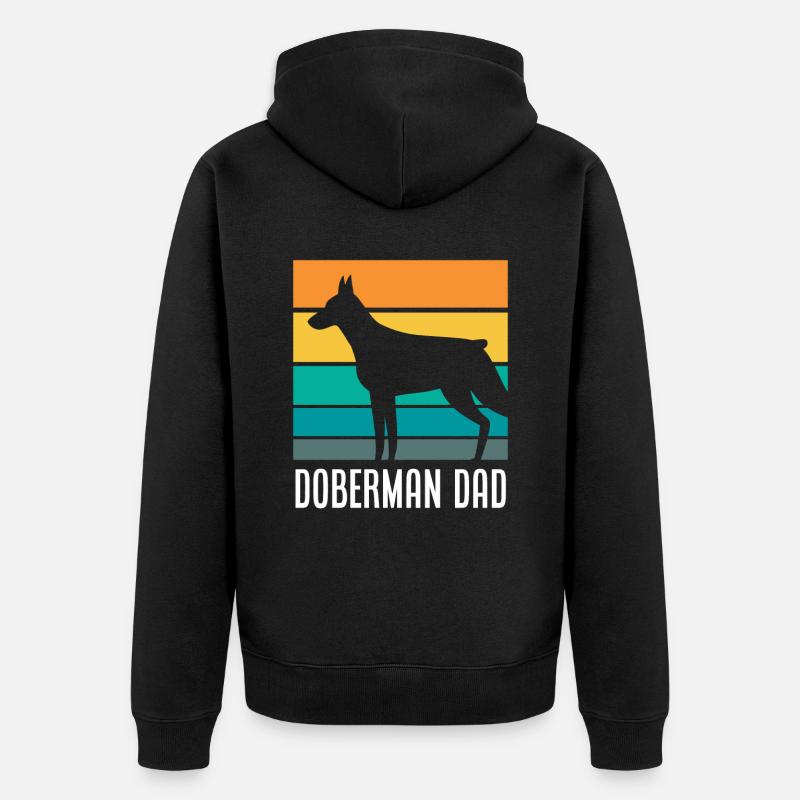Doberman Papa - Veste à capuche bio Premium Unisexe - noir
