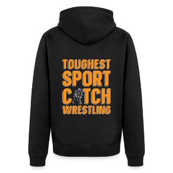 Catch Wrestling Toughest Sport Wrestler Grappling - Veste à capuche bio Premium Unisexe - noir - Dos - Nico (187cm)